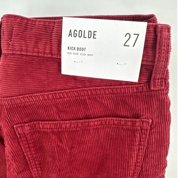Agolde Brick Corduroy Mid Rise Kick Boot Jeans Size 27 - Picture 3 of 13
